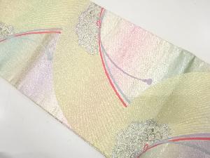 アンティーク　華紋に組紐模様織り出し袋帯（材料）